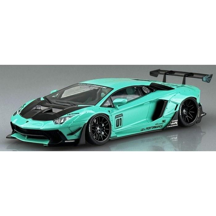 Aoshima 1/24 Liberty Walk Series No. 21 LB Works Lamborghini Aventador Limited Edition Ver. 2 Plastic Model Kit (Molded Color)