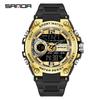 Sanda Men's Multifunctional Dual Display Luminous Waterproof Sports Watch for Teens