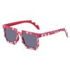 18 Packs of Miner Party Pixel Glasses Adult Plastic Game Themed Po Booth Props Various Colors of Birthday Party Gifts