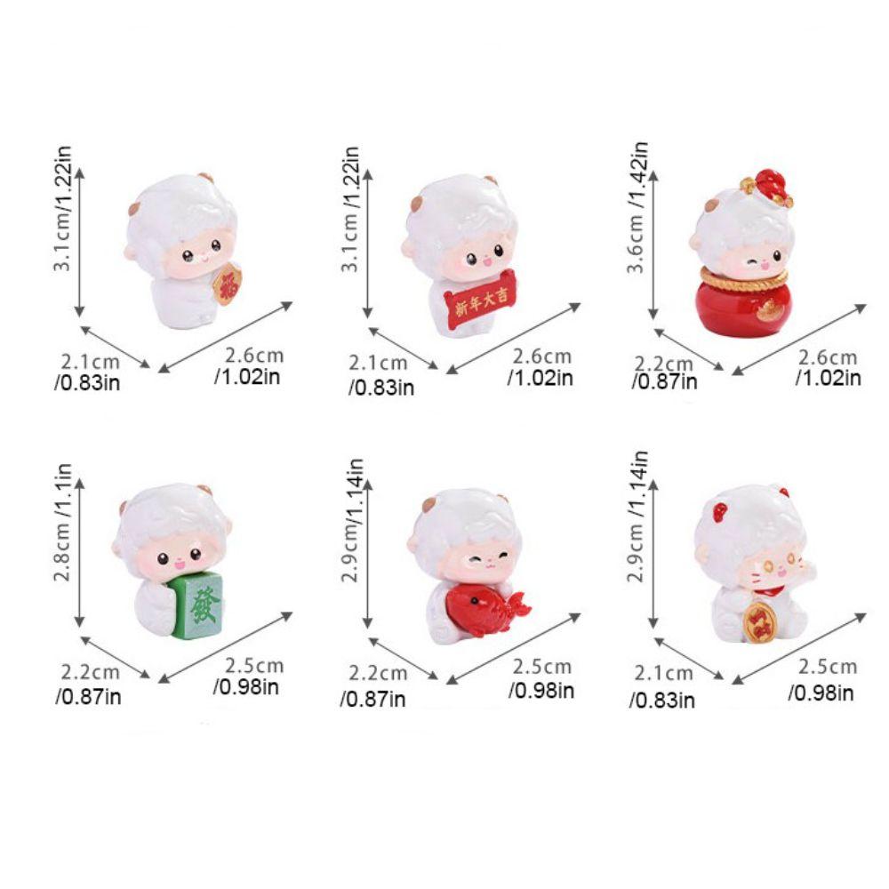 Resin Year of The Goat Ornament Lucky Theme Mascot Ornament Zodiac Goat Figurines Home Decor