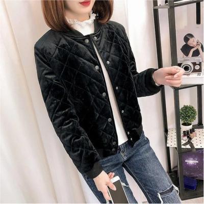 Abbigliamento da donna autunnale e invernale in cotone tinta unita con tasca giacca calda