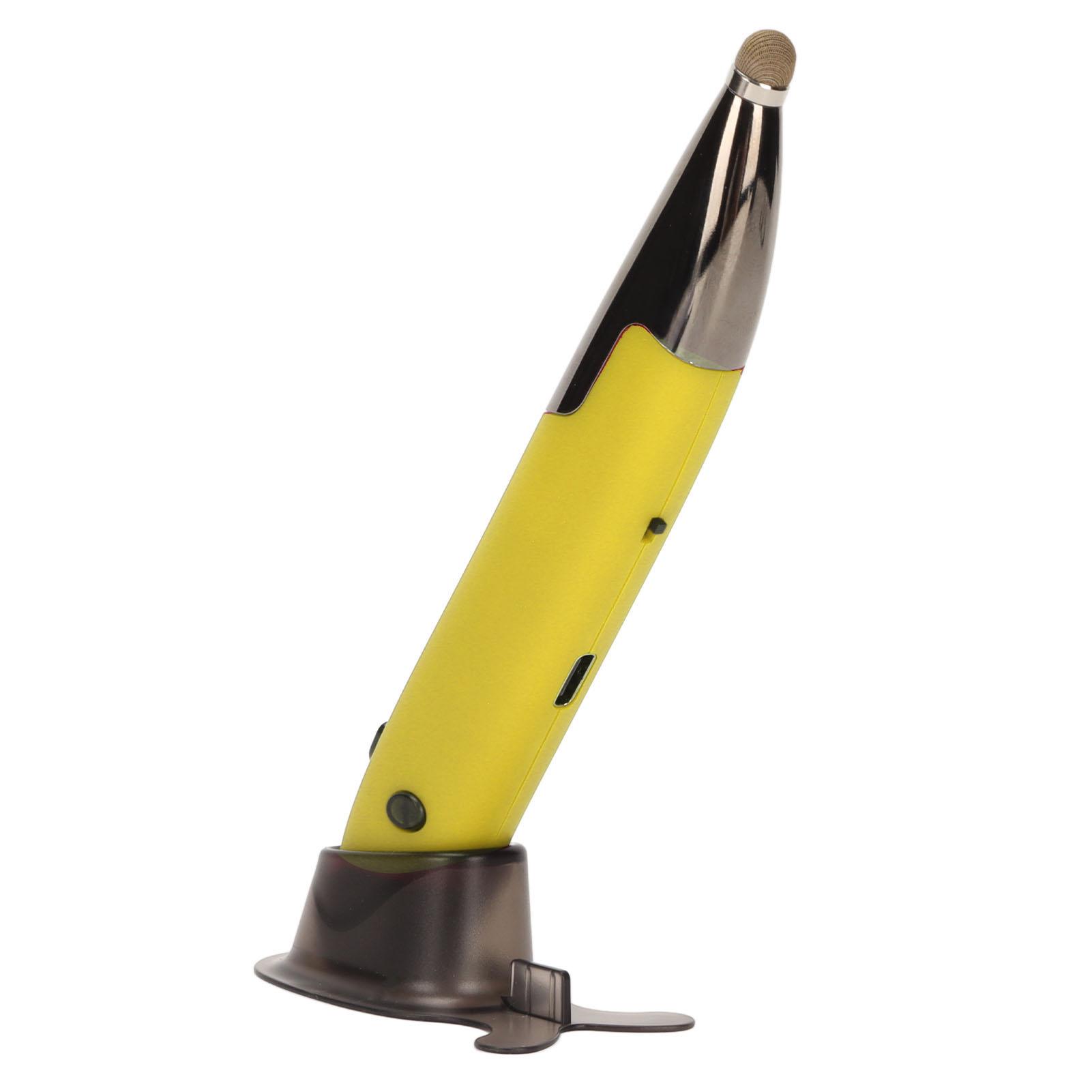 

Беспроводная ручка-мышь, перезаряжаемая, светящаяся, бесшумная, маленькая, портативная, Bluetooth 2.4g, двухрежимная, беспроводная жёлтый