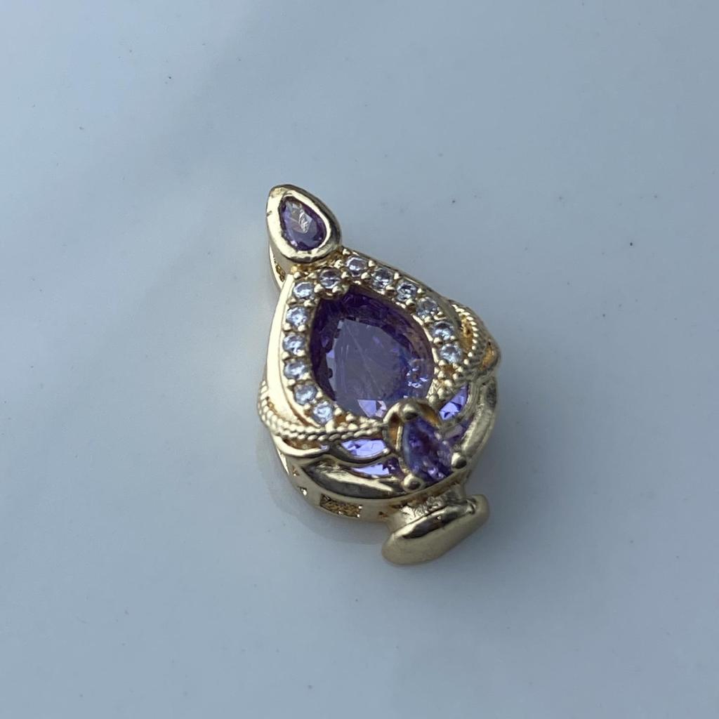 Vibrant Diamond Zircon Tulip Clavicle Chain Spacer Beads Charms