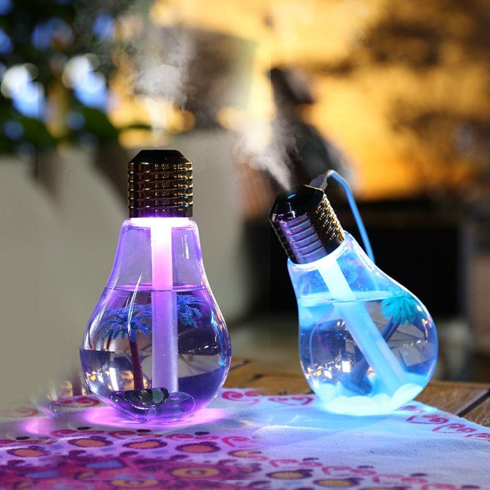 Creative Design Bulb Shape Humidifier Compact Size Portable Humidifier  Office Space