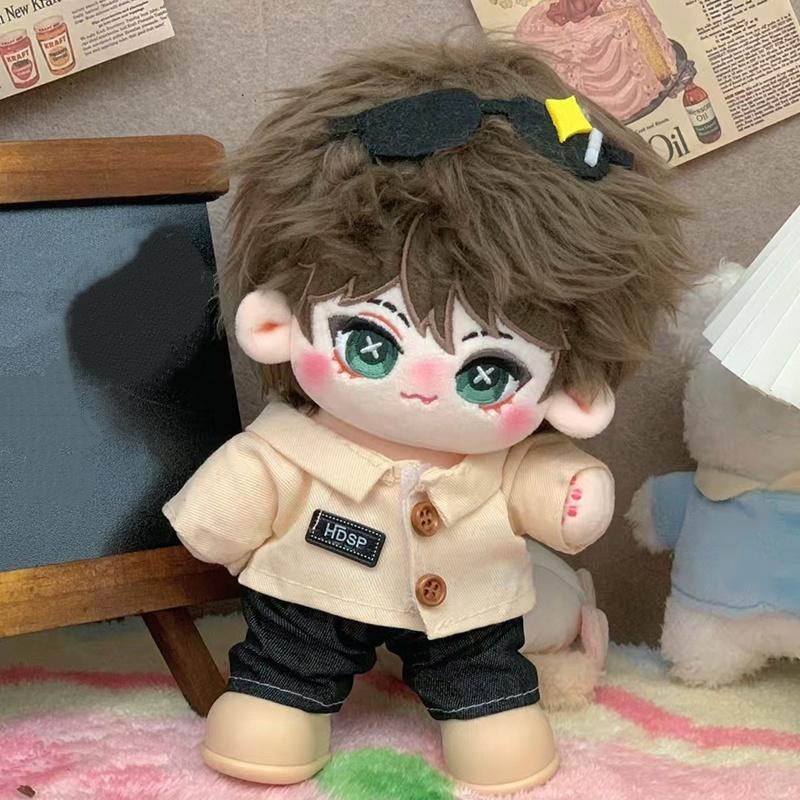 20cm Cute Cartoon Idol Cotton Doll Stuffed Plush Toy Dolls Can Change Clothes Fans Collection Gift for Girls Boys Kids