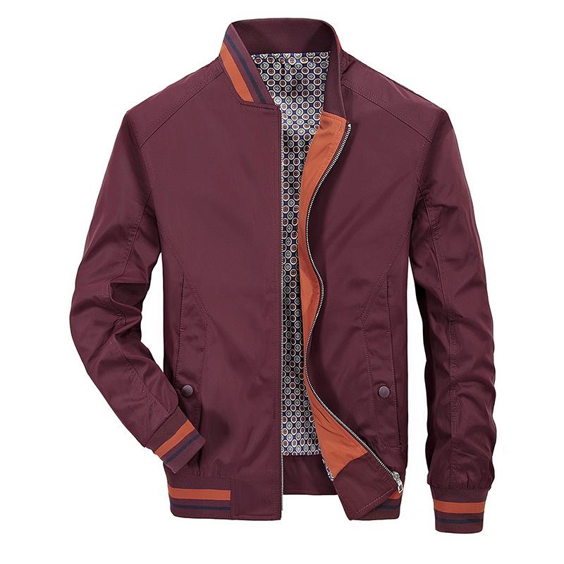 Jacket Men's Spring and Autumn New Men's Jacket Large Size Loose Baseball Collar Casual Clip