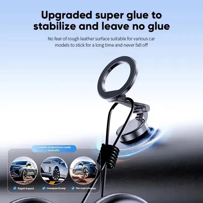 Strong Magnetic Car Phone Holder For iPhone 14 15 16 Android In Car Accesiories Mobile Cellphone Holders Support For Tesla Mount