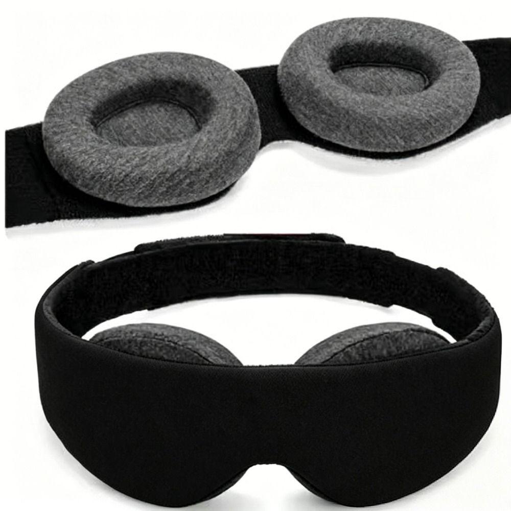 Light Blocking 3D Sleep Eye Mask Adjustable Travel Eye Cover Blindfold Eyeshade  Shift Work