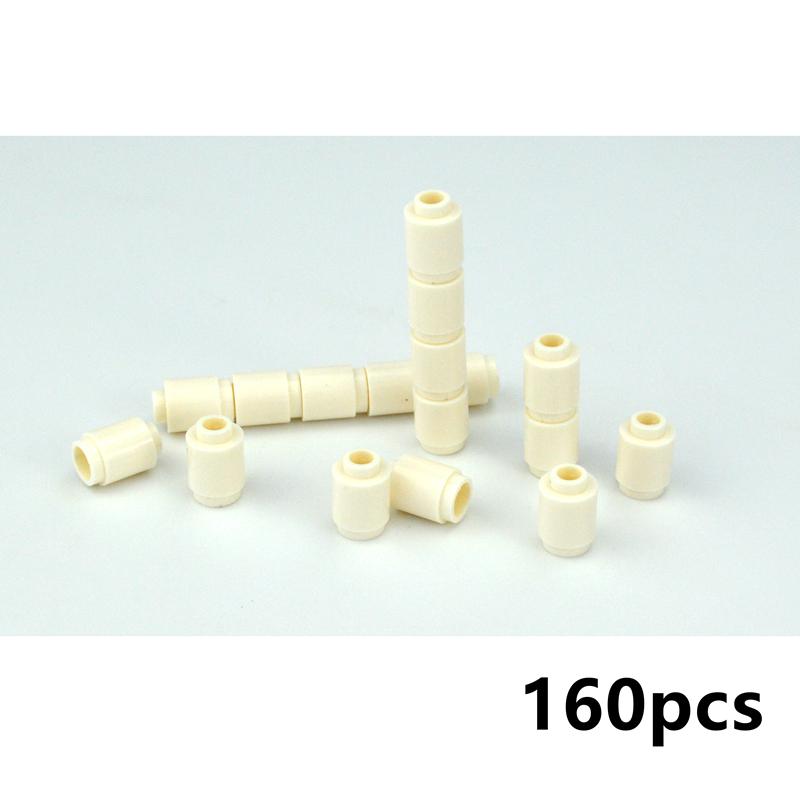 160pcs Building Blocks MOC 1x1 Round Brick Cylinder Children Toy Bricks Part 3062 City Friends Accessories