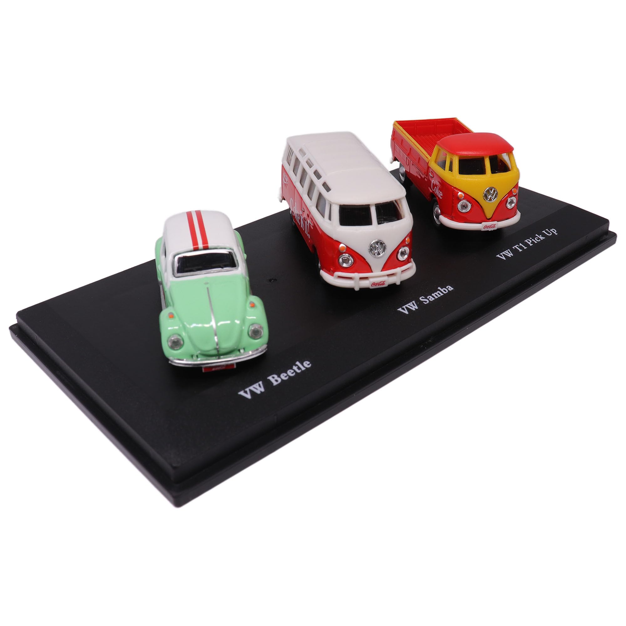 

Volkswagen Coca Cola 3 Piece Gift Set 1/72 Diecast Car Models by Motorcity Classics