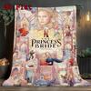 Luxury Princess Bride 2D Flat Pattern Flannel Blanket High Quality All Seasons Warmth and Comfort Perfect for Christmas Gifts.MMT0918264