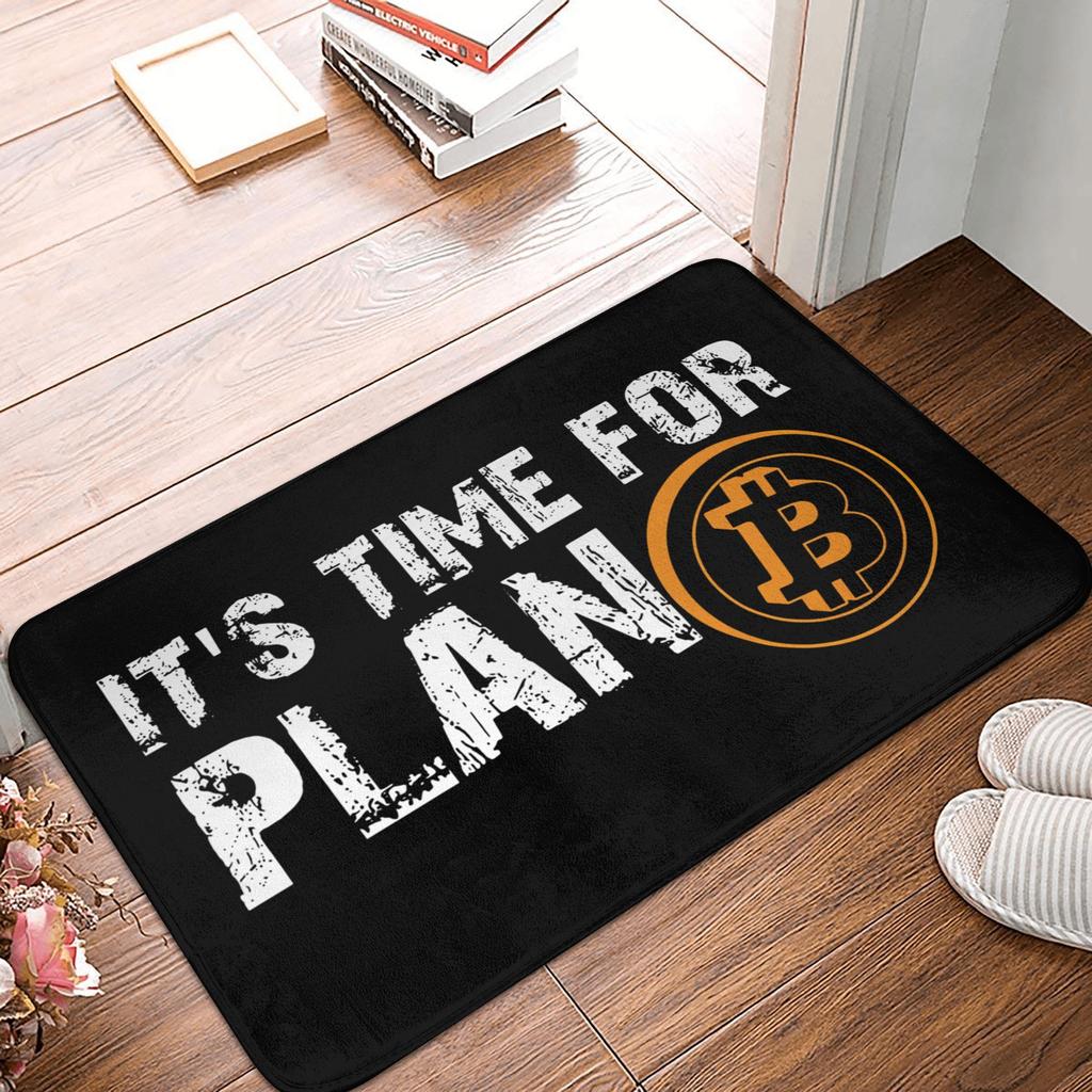 Bitcoin Cryptocurrency Crypto Digital Code Doormat Mat Anti-Slip BTC Blockchain Bath Kitchen Garage Rug Carpet 40*60cm
