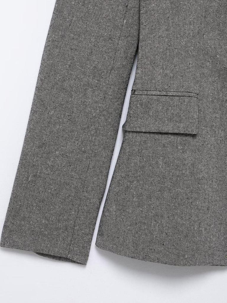 2025 Spring Women's European & American Style Lapel Suit Jacket with Long Pants