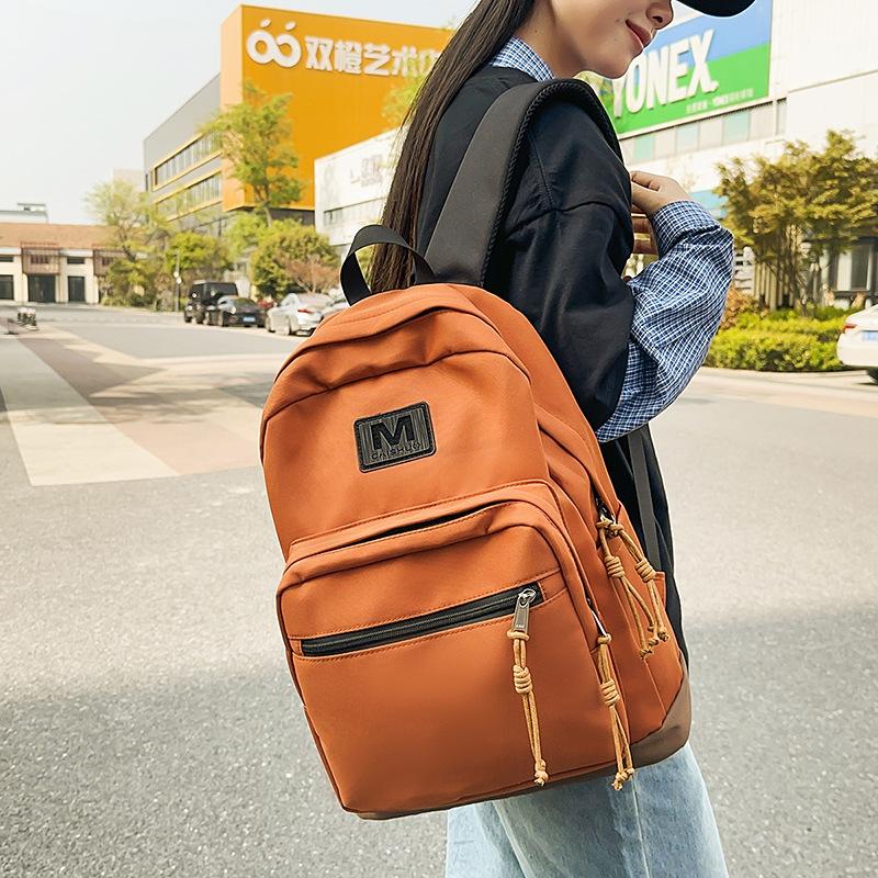 New Backpack for Men's Simple Large Capacity Travel Backpack for Women Casual Japanese Junior High School Students High School Students School Bag