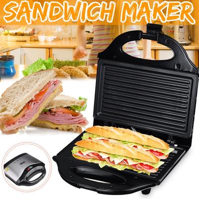 750W 220-240V Sandviç Makinesi Tost Makinesi Makinesi 50-60Hz Kabarcıklı Yumurta Kek Fırını Kahvaltı Tost Makinesi Barbekü Biftek Paslanmaz Çelik 220-240V