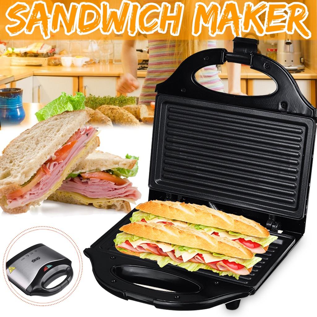 750W 220-240V Sandwich Maker Toaster Maker Machine 50-60HZ Bubble Egg Cake Oven Breakfast Toast Machine Barbecue Steak Stainless Steel 220-240V