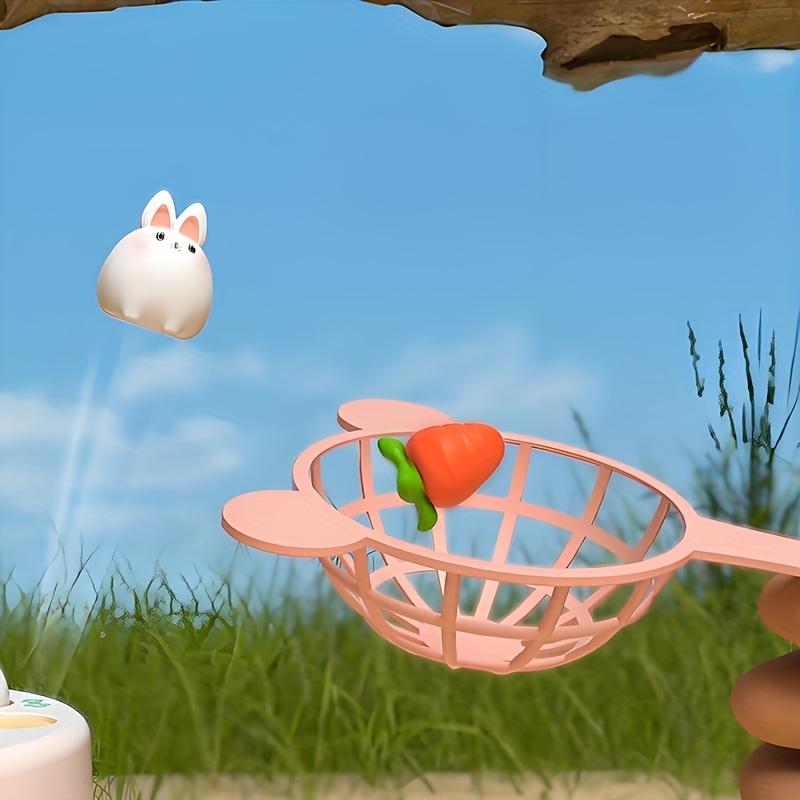 Interactive Electric Bunny Spinner Toy with Moving Rabbits Pink Learning Game, Rabbit Toy, Playful Design, Childsafe Material, Preschool Activity