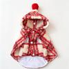 Thick Plush Pet Hooded Cape Vest Fuzzy Fleece Christmas Pet Cape Retro Pet Christmas Cloak  Winter