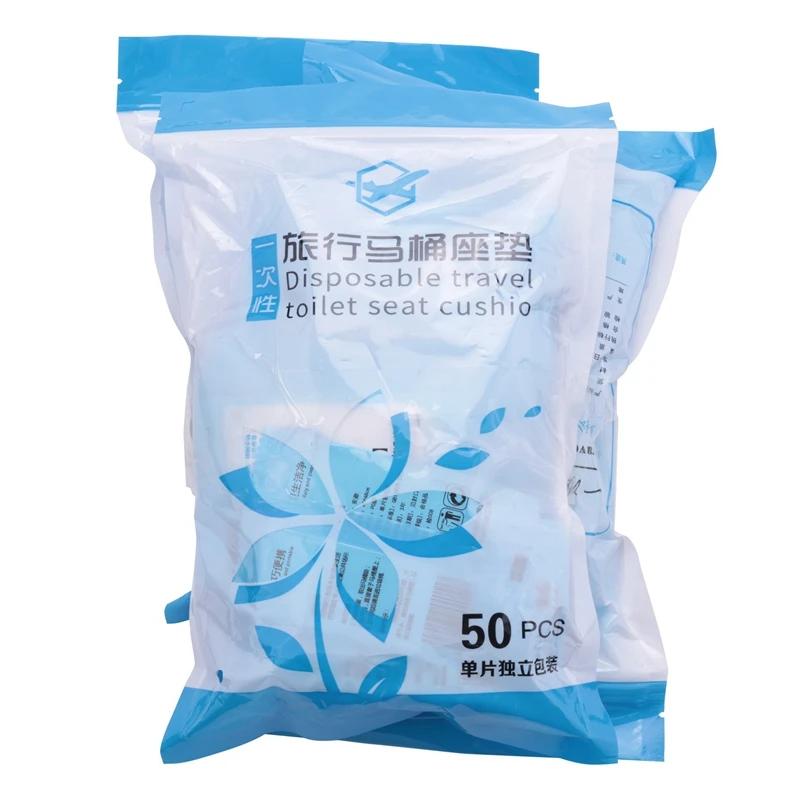 30/50Pcs Portable Disposable Toilet Seat Cover Safety Travel Bathroom Toilet Paper Pad Bathroom Accessories Travel Camping Goods