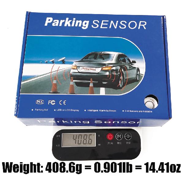 4 Parking Sensor Buzzer Reverse Backup Rear Radar Alarm System Kit Led Display