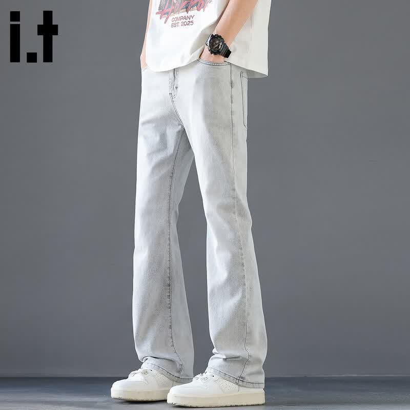 CHOCOOLATEit Men s Summer Lightweight Washed Straight Slight Flare Jeans M