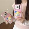 Girly Pink Heart Rainbow Rabbit Stand for iPhone 17/16 Pro Max/15 Pro Case