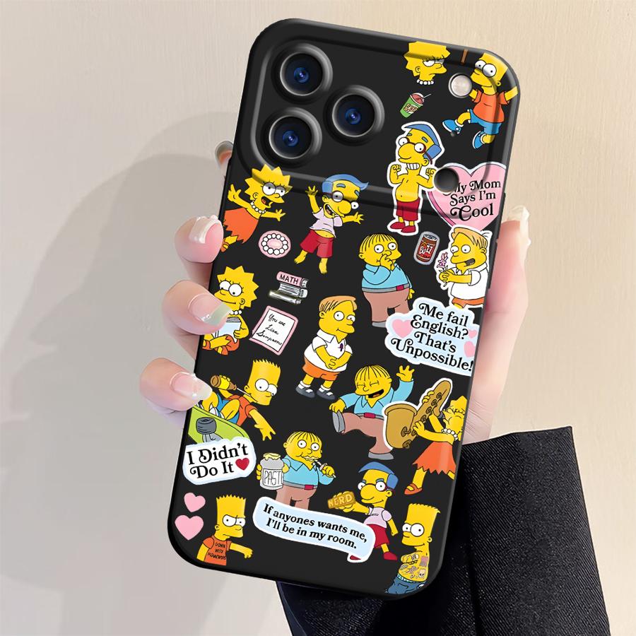 The Simpsons Cartoon TPU Phone Cover Case for Apple iPhone 17 Pro Max 13 Air 16 12 Plus 14 11 15 Pro