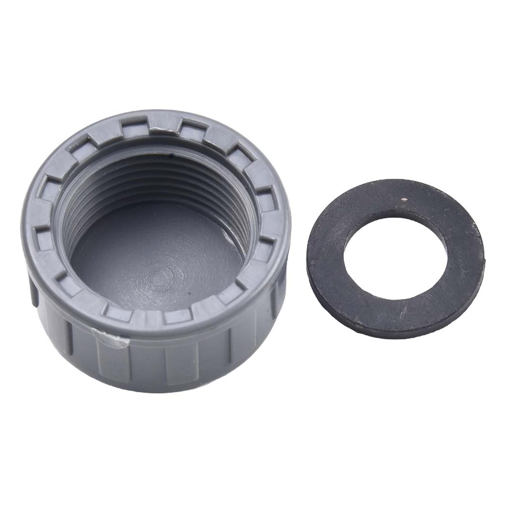 2pcs Pipe PVC Threaded Cap Round Female Thread Hose Connector With Rubber Seals For Pipe Ends Water Tube Cap