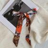 Long silk scarf, new thin and narrow decorative scarf, multi-purpose headscarf, headband, hair tie, bag streamer, gift box strap.