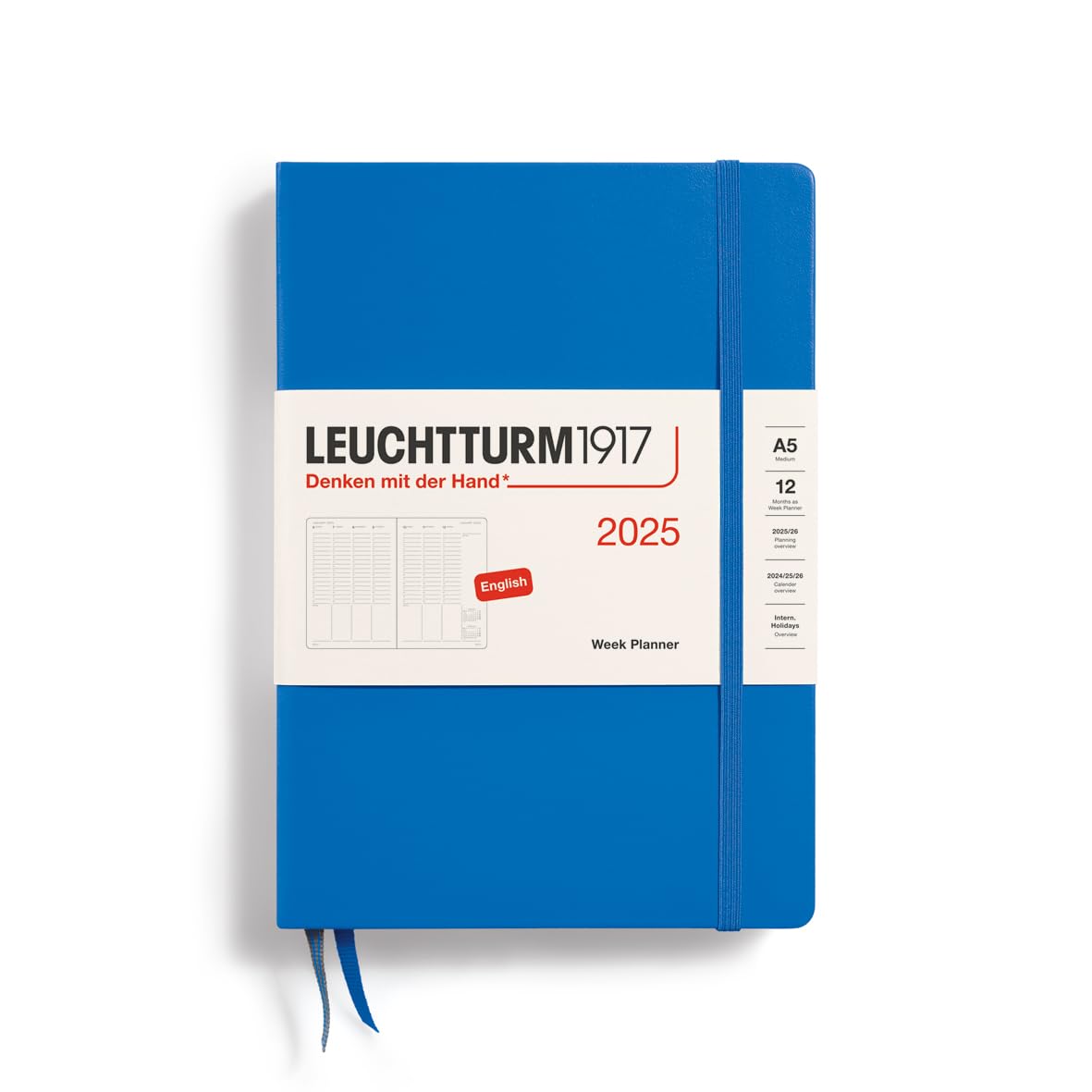 

Leuchtturm 2025 Planner, January Start, A5 Weekly Vertical Sky, 370798, Official Import
