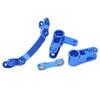 Aluminiumlegierung Lenkungsteile Set Leicht Stark Einfach zu Installieren RC Auto Lenkungskomponente Blau