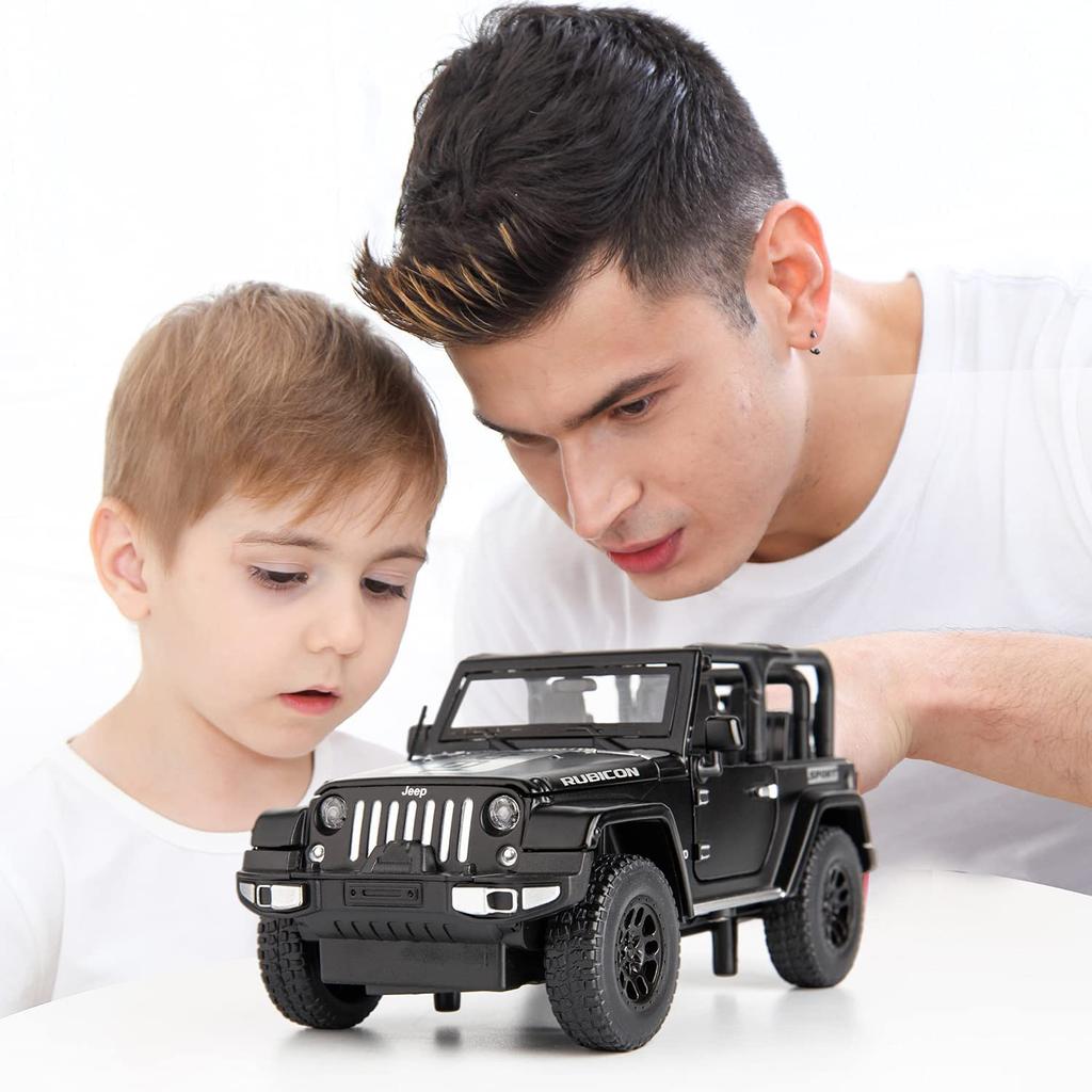 1:Model auta Wrangler v měřítku 32, stahovací autíčko ze zinkové slitiny se zvukem a světlem pro děti, chlapec, dívka
