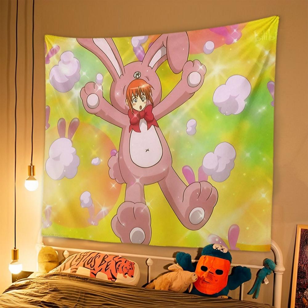 1pc Japanese Anime Tapestry GINTAMA Background Cloth Student Dormitory Bedside Bedroom Decoration Hanging Rental House Tapestry