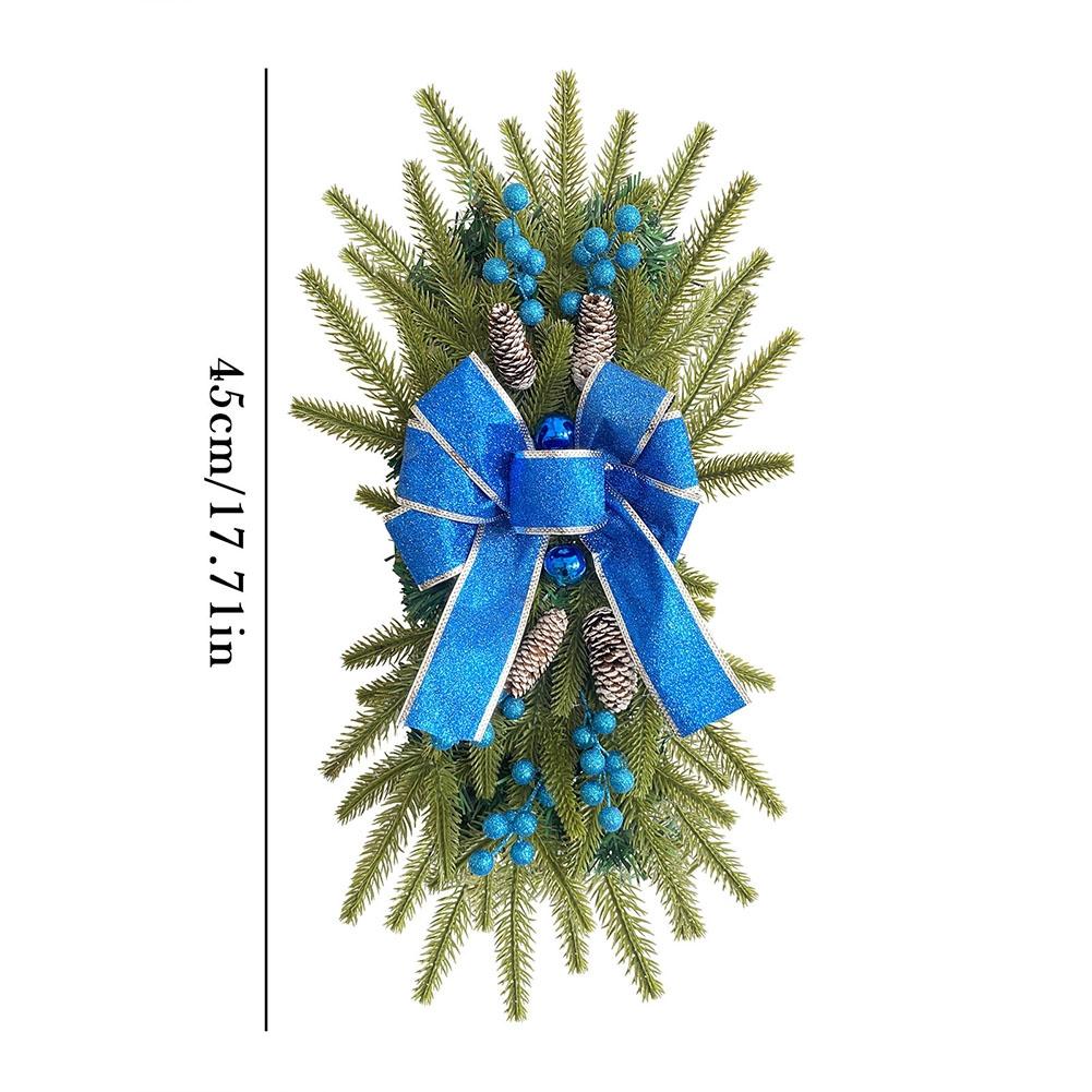 Christmas Bow Upside Down Tree Garland Staircase Christmas Decoration