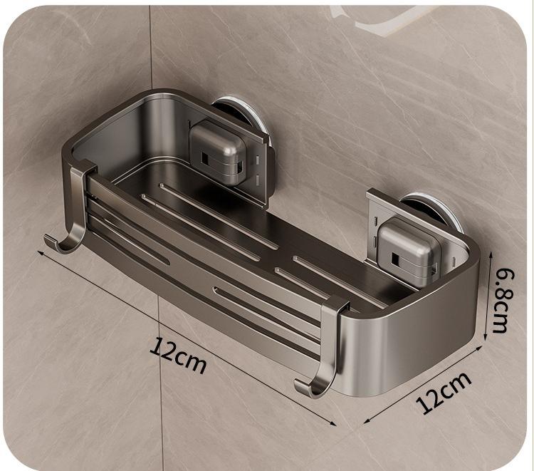 Bathroom triangular storage rack bathroom suction cup non perforated wall mounted toilet washbasin shower room storage