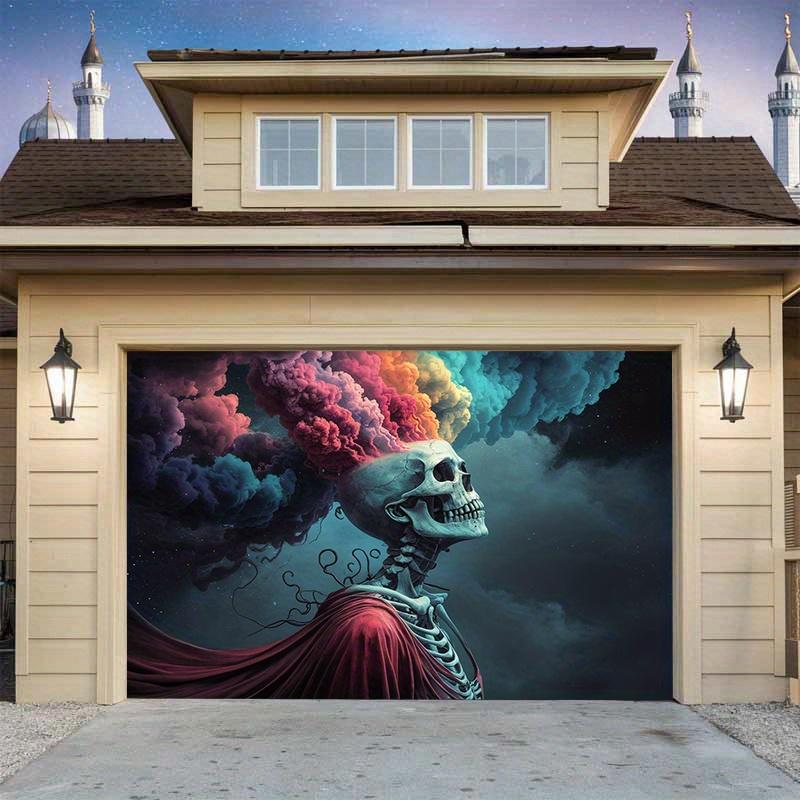 Party Backdrop Smoking Skull Smoke Canvas Seasons Event Event Backdrop Decoration Party Decor