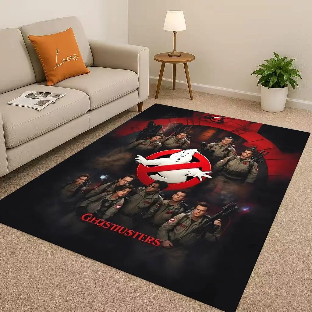 3D Horror Movie G-Ghostbusters Cartoon Living Room Non-Slip Area Rug Carpet for Bedroom Playroom Sofa,Easy Clean Home Doormat