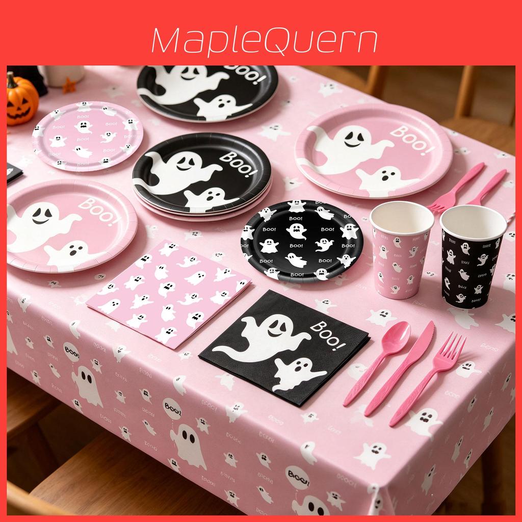 Ghost Halloween Party Tableware Set Decorations For Spooky Celebration