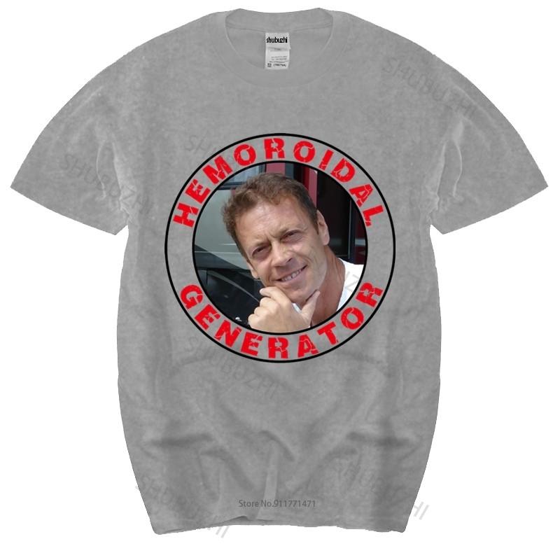 

Tshirt men Oneck hot sale Tshirt Hemoroidal Generator parody Rocco Siffredi white tshirts new teeshirt for men summer gift S