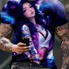 Men's Printed Anime T-Shirt - Comic Style Short Sleeve Round Neck T-Shirt for Casual Wear and Gifts (Durable for All Seasons)