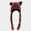 Autumn & Winter New Style Plush Cute Leopard Print Long-Ear Warm Ear-Flap Hat - Women's Long Braid Head-Wrapping Trendy Cap