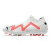 Puma Future Match Round Toe Lace-Up MG (Rubber Short Studs) Shock Absorption Soccer Shoes Men Soccer Shoes White Red 107373-01