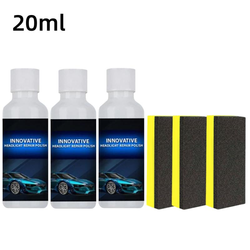 20ml Car Headlight Repair Fluid Headlight Scratch Remove Refurbish Headlight Repair Polish Anti-scratch Maintenance Tool
