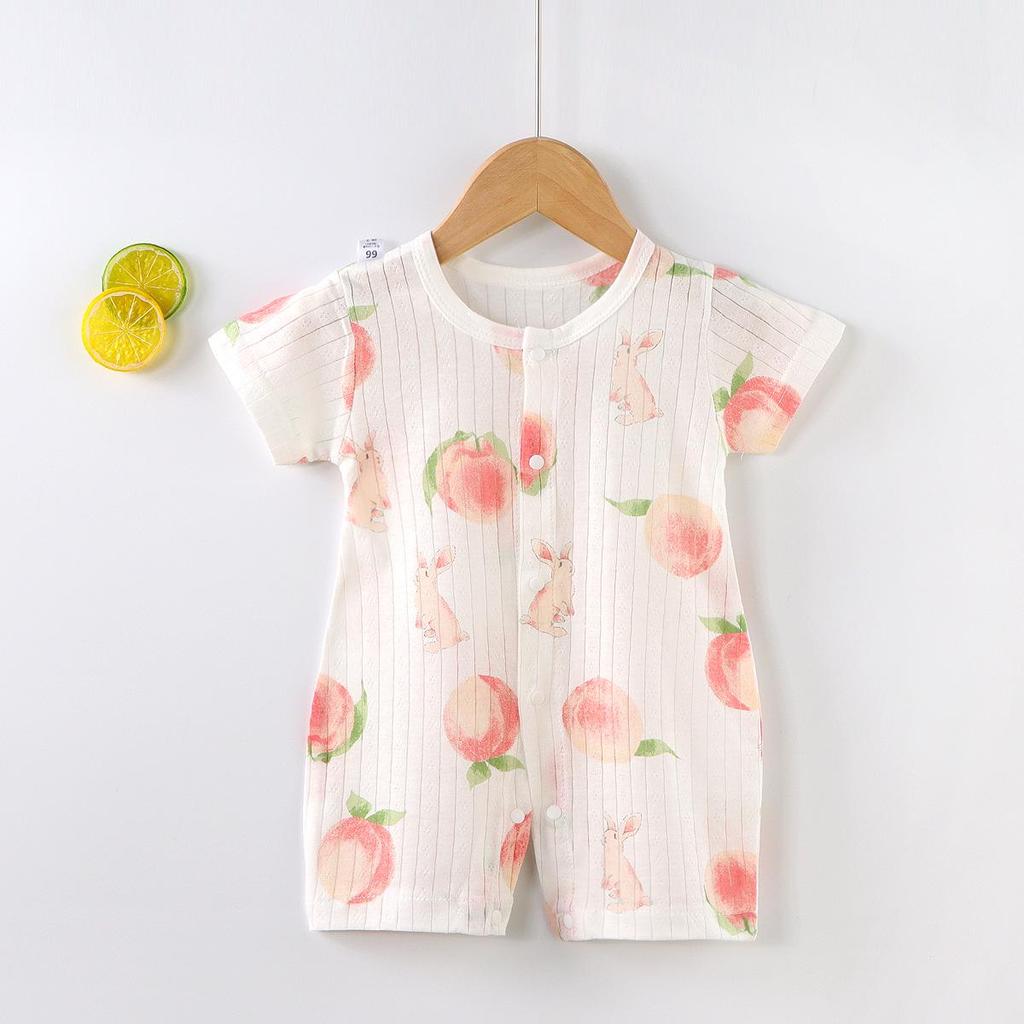 Tuta Jumpsuit Romper in Cotone Jacquard per Bebè 2025, 0-1 Anno, Body Sottile ed Elegante Classe A