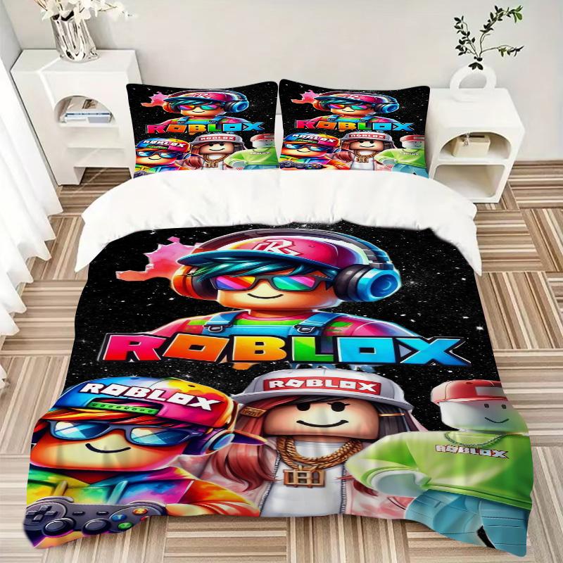 Roblox Virtual Adventure Print 3Pcs Bedding Setduvet Cover With 2 Bedropillowcase Home Birthday Gift