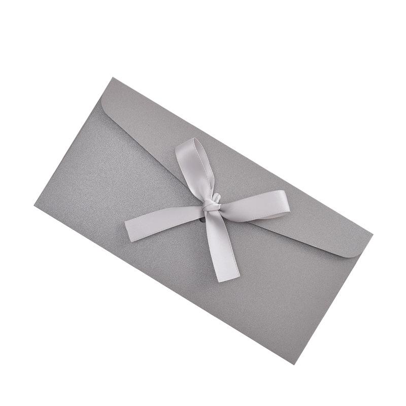 Ruban nacré Nœud Enveloppe Cadeau & Invitation avec Impression de Logo Personnalisé