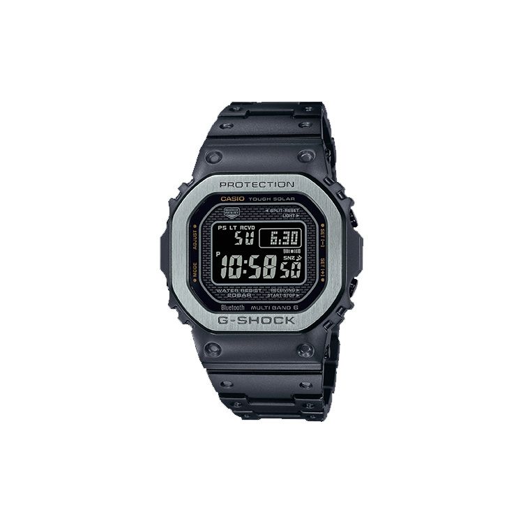 Casio Men's Black G-Shock B5000 Series Knight Metal Evolution 200M Waterproof Solar Quartz Movet Stainless Steel Strap Watches Gmw-B5000mb-1Jf
