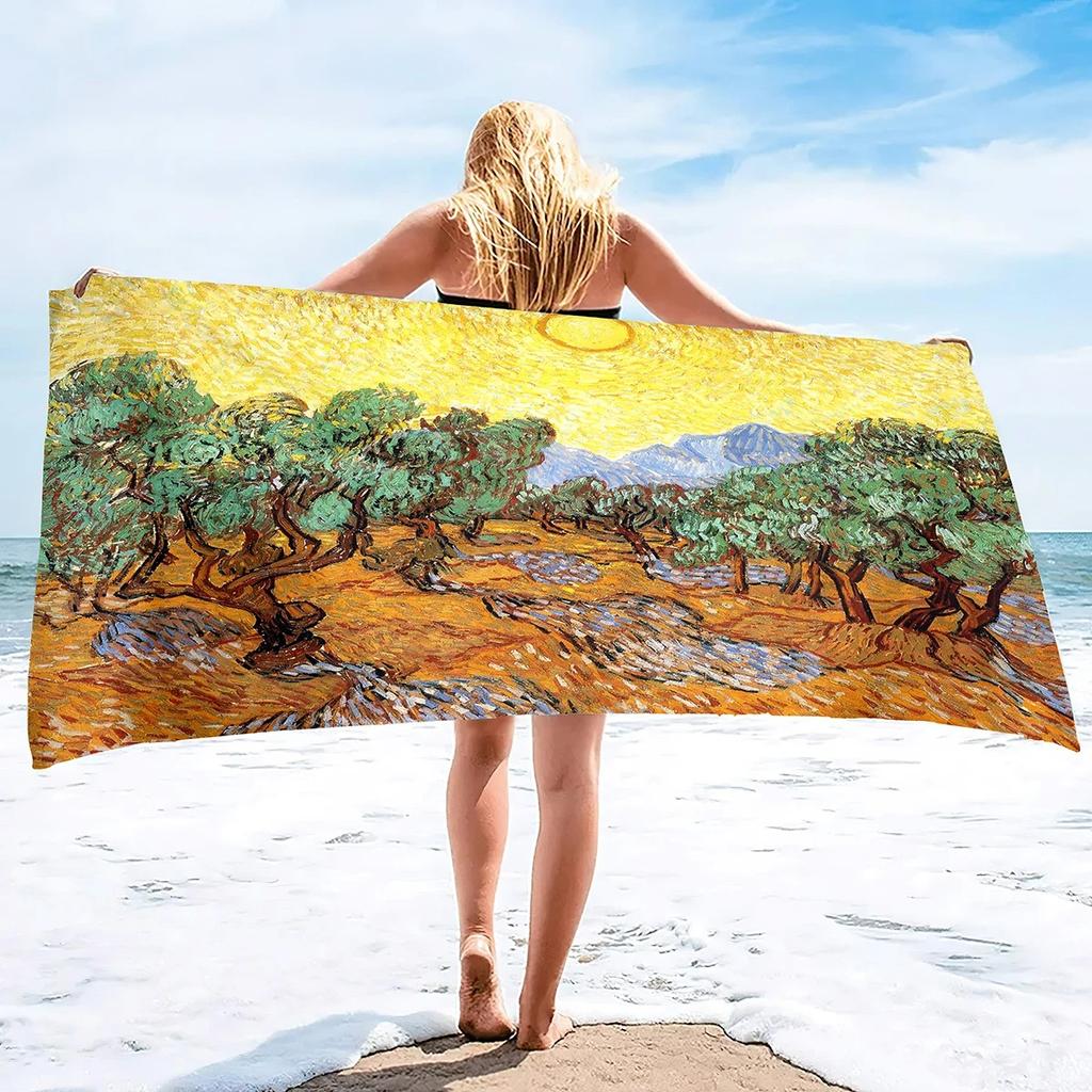 Starry Night Sand Free Beach Towels Absorbent Oversized Bath Towel Large Size Hand Towels for Swimming Bathroom Pool