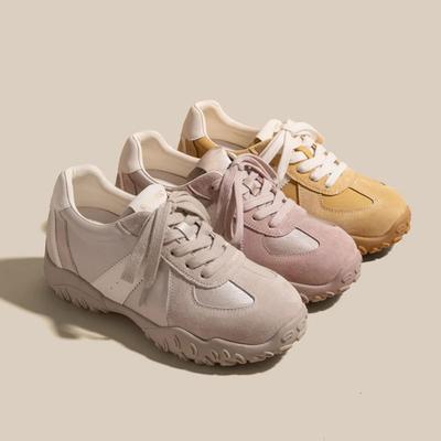 Cowhide Version~ Leather Inner Height-increasing Women's Shoes New Thick-soled Children's Soft-soled Casual Shoes