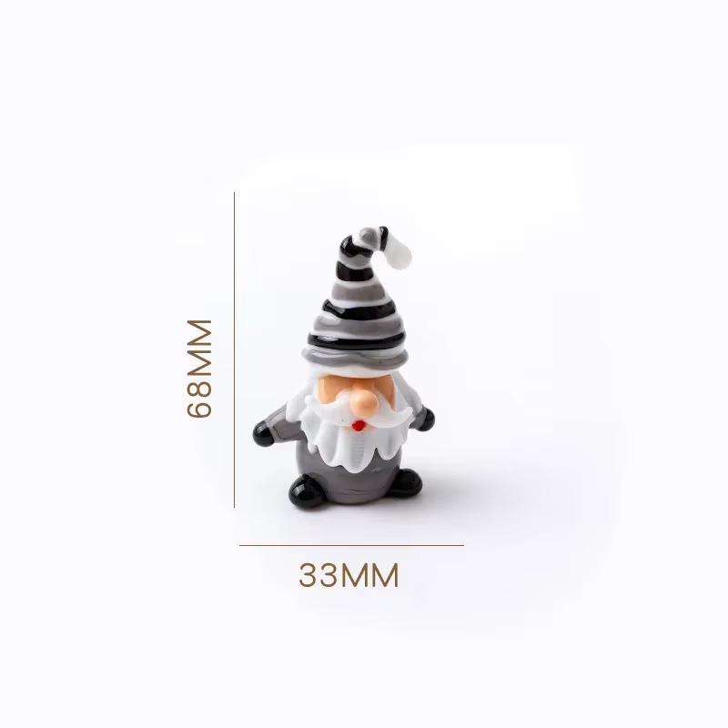 Santa Claus Creative Cartoon Glass Decor For Christmas - Desktop Ornaments, Car Decorations & Ideal Gifts